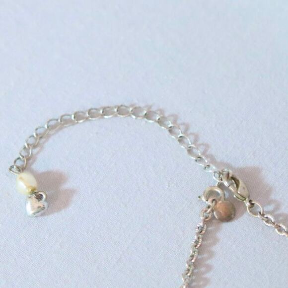 Liz Claiborne Y Pendant Necklace SIlver Tone Chain Faceted Pastel Crystal Stones - Picture 3 of 9